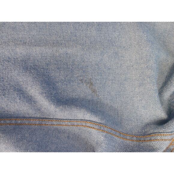 Vintage Levi Strauss 90's Dark Blue Jean Jacket Coat Button Size 40L Rider/Biker - Picture 8 of 15
